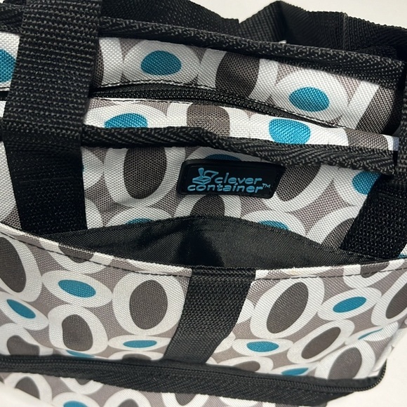 🆕 Insulated Meal Lunch and Snack Bag Tote Two Compartments with Black Handles - Picture 6 of 7